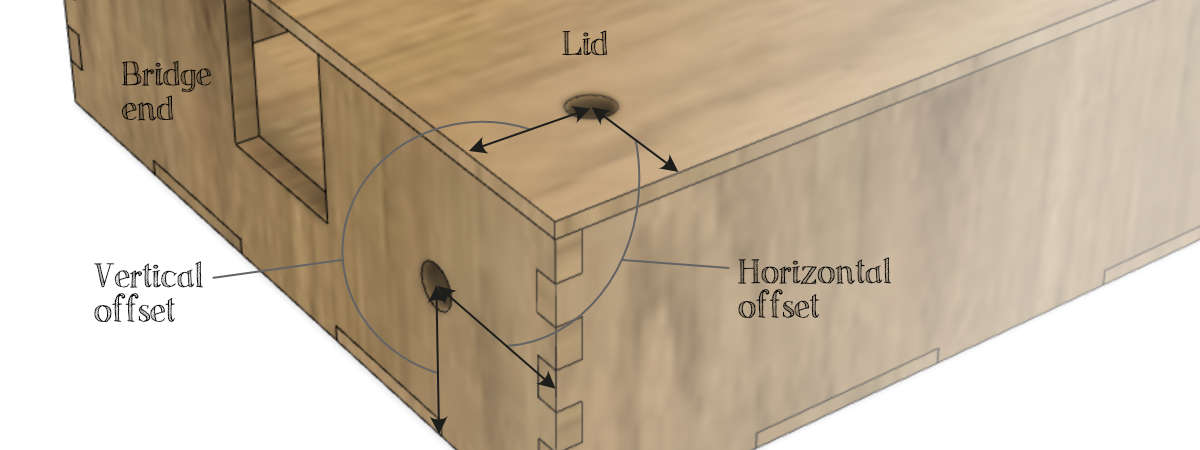Custom plywood box jack socket hole explainer