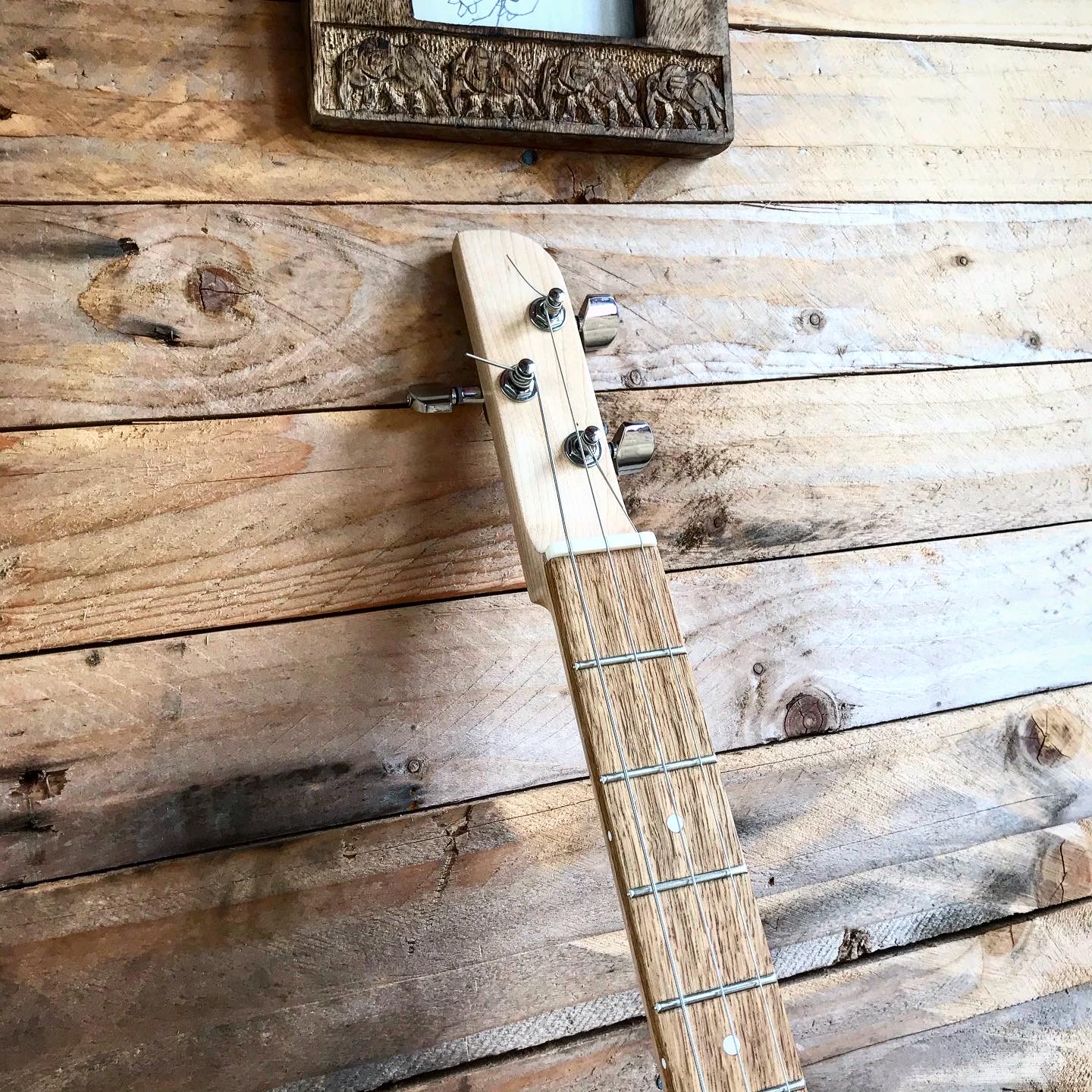 Diplomaticos 3 String Cigar Box Guitar Headstock Detail
