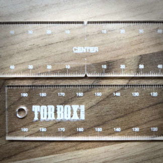 Clear Acrylic Centre Ruler Close-Up